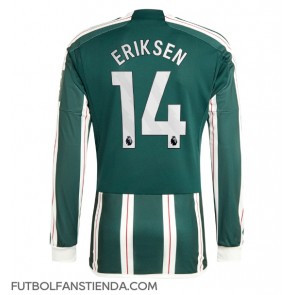 Manchester United Christian Eriksen #14 Segunda Equipación 2023-24 Manga Larga